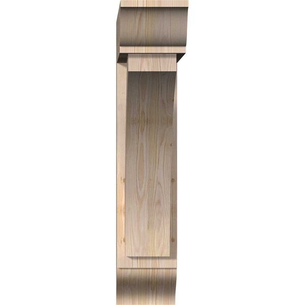 Thorton Traditional Smooth Bracket W/ Offset Brace, Douglas Fir, 7 1/2W X 30D X 36H